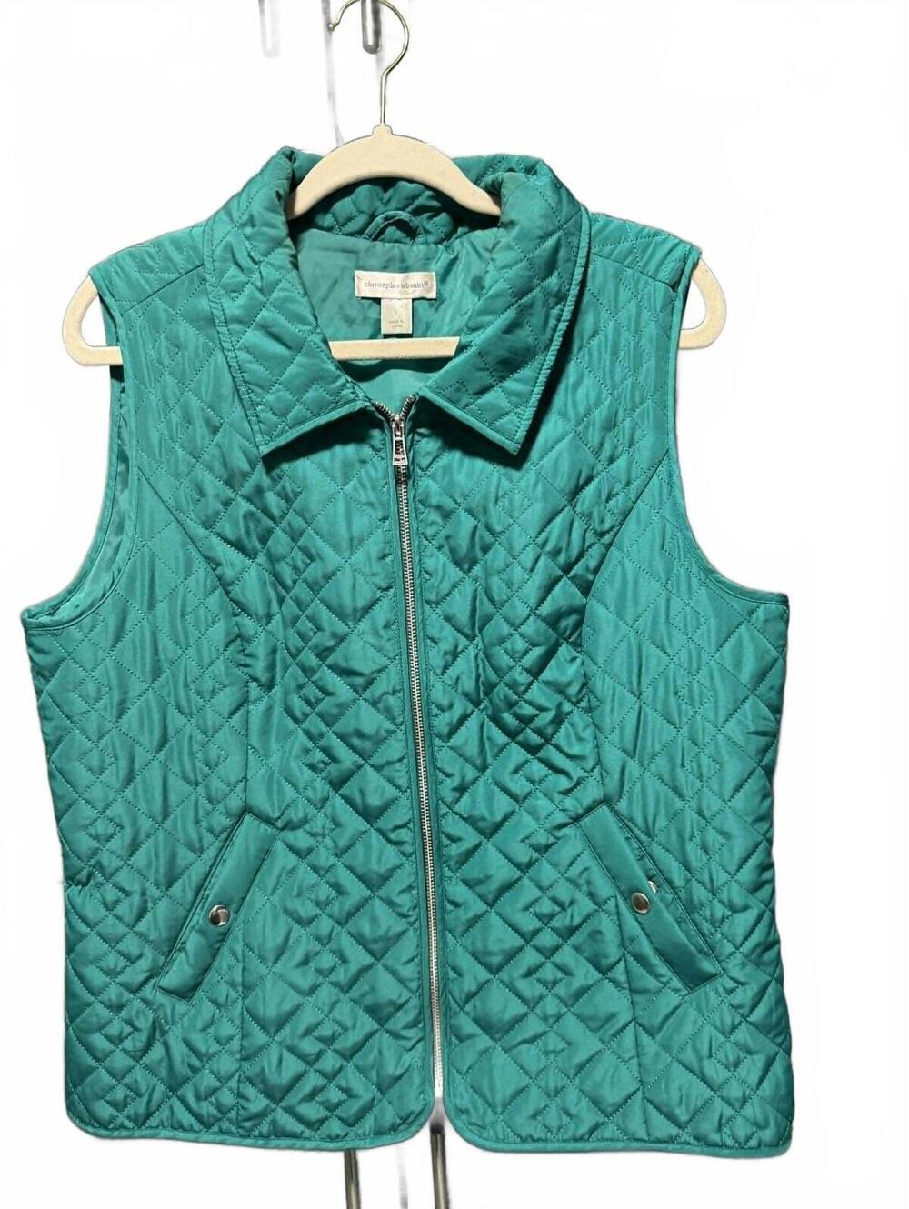 Christopher & Banks Quilted Sleeveless Vest Jacket Large